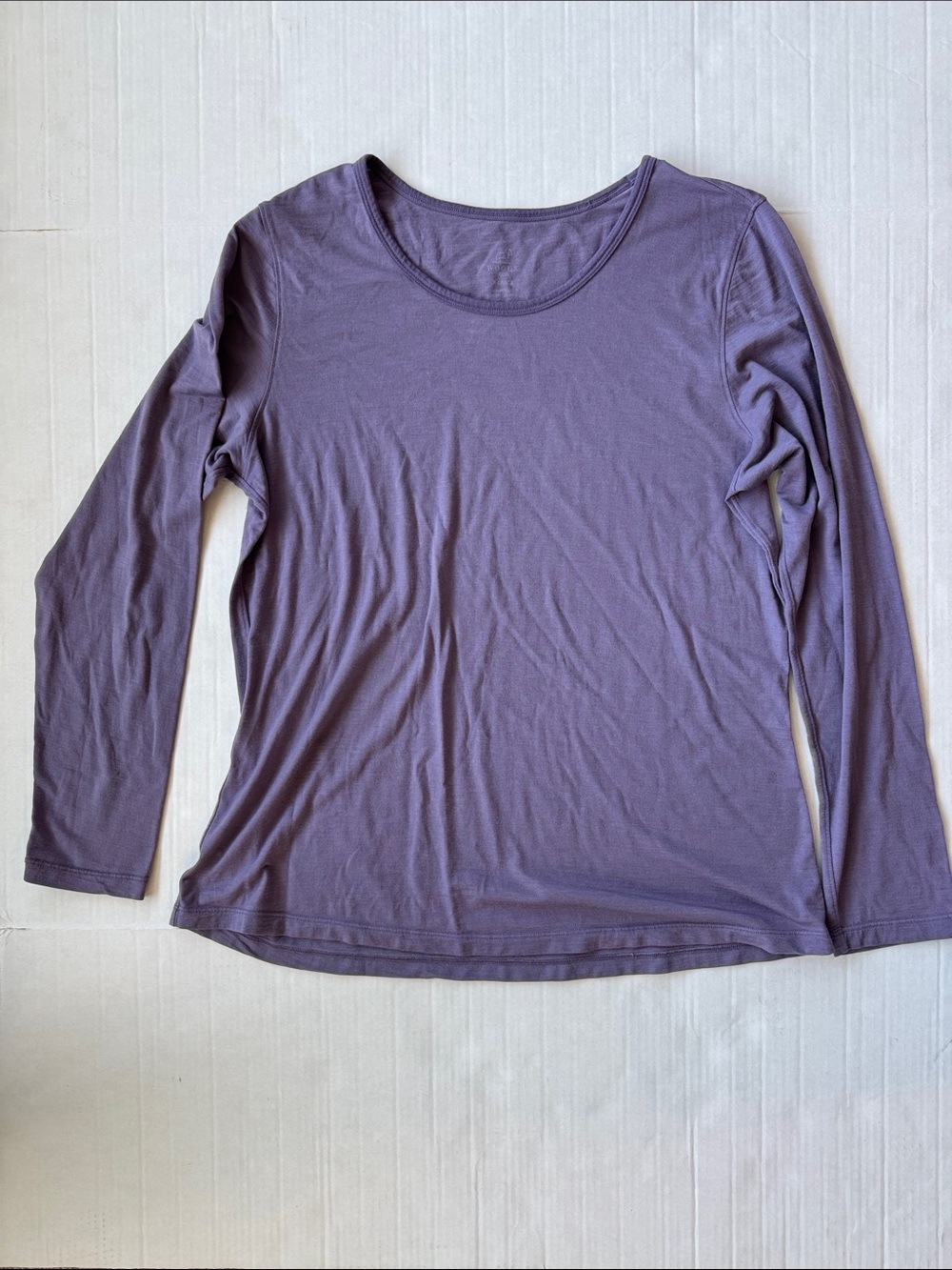 Woolx Lilac Long Sleeve Top size XL flawed